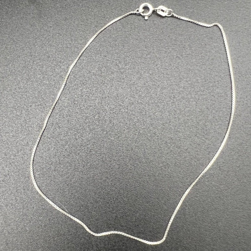 Sterling Silver Anklet Italian 9 inch Box Chain Dainty .8g